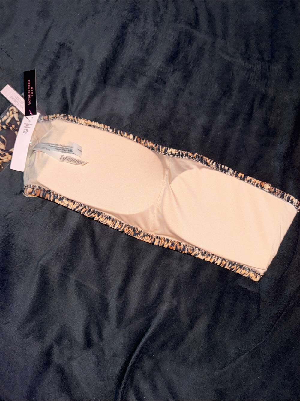 Victorias Secret Swim Leopard Print Tube Top Removable Straps Size XL Resort Sun - Picture 5 of 12